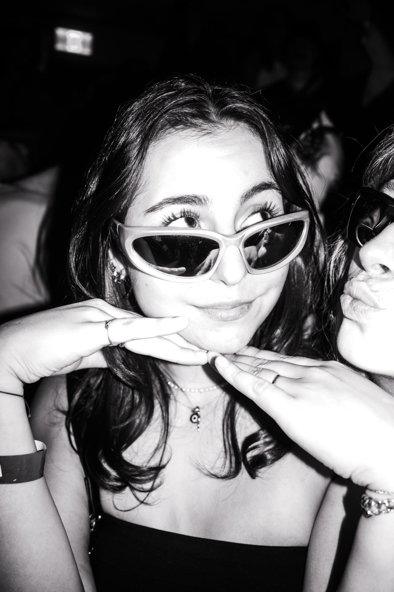 Careless crowd close-up